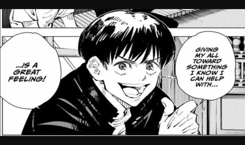 The character shown in the image appears to be Yu Haibara from the manga and anime series Jujutsu Kaisen.
