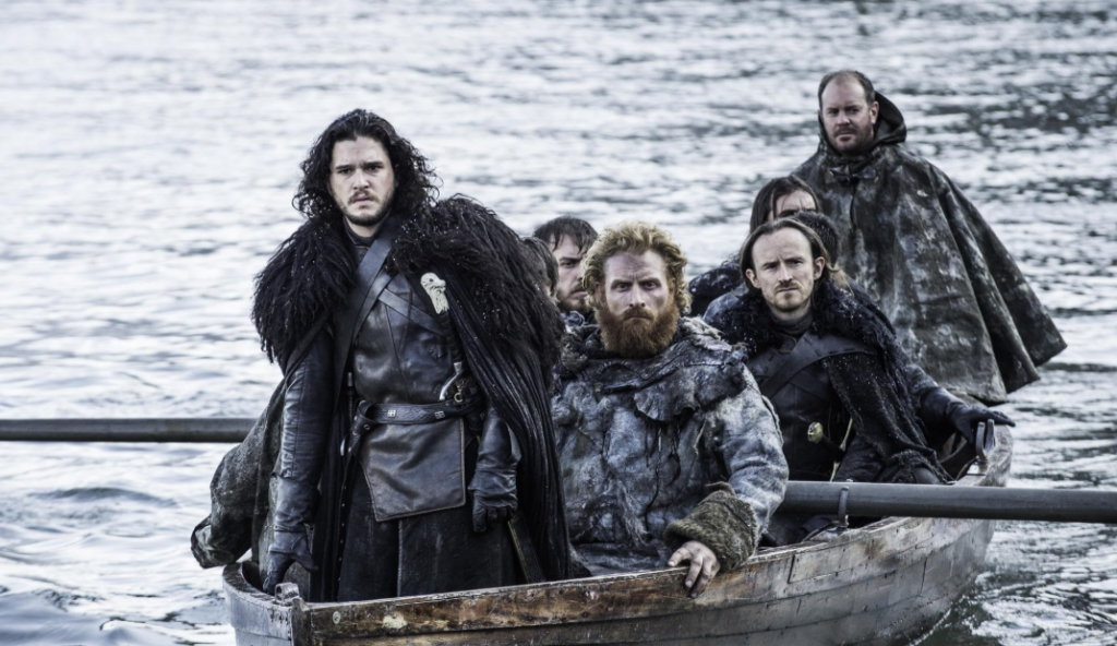 Ben Crompton, Kristofer Hivju, and Kit Harington in Game of Thrones (2011)