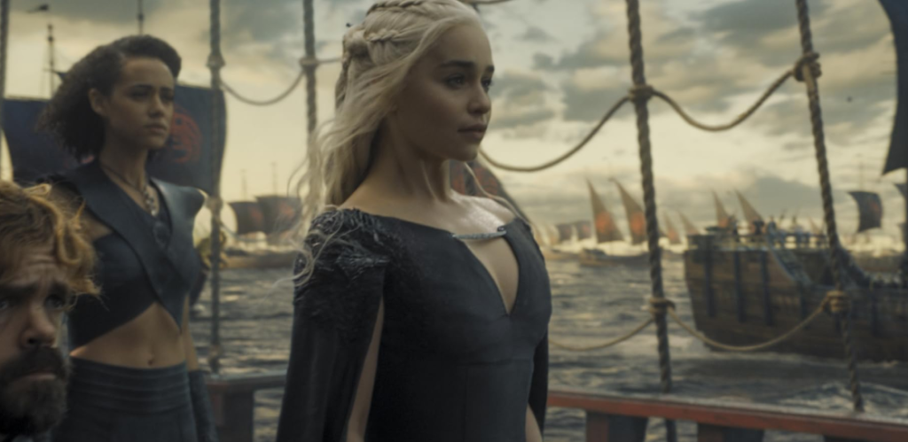 Peter Dinklage, Nathalie Emmanuel, and Emilia Clarke in Game of Thrones (2011)