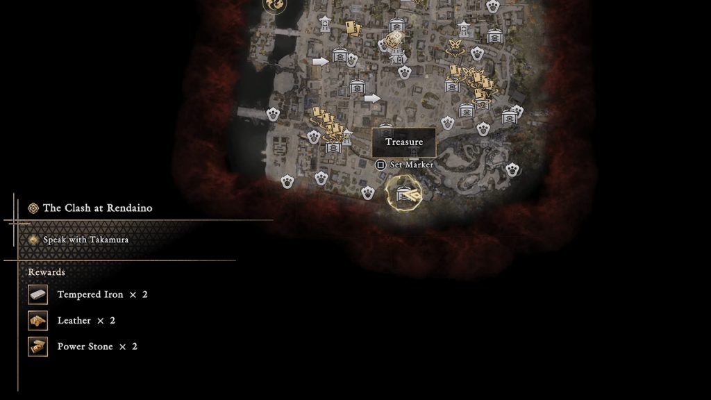  Way of the Sword map screenshot showing the location for Firebird Flute Oni Armament.