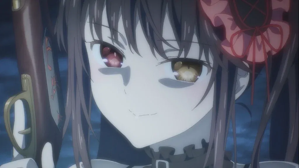 Tokisaki Kurumi smiling in date a live anime