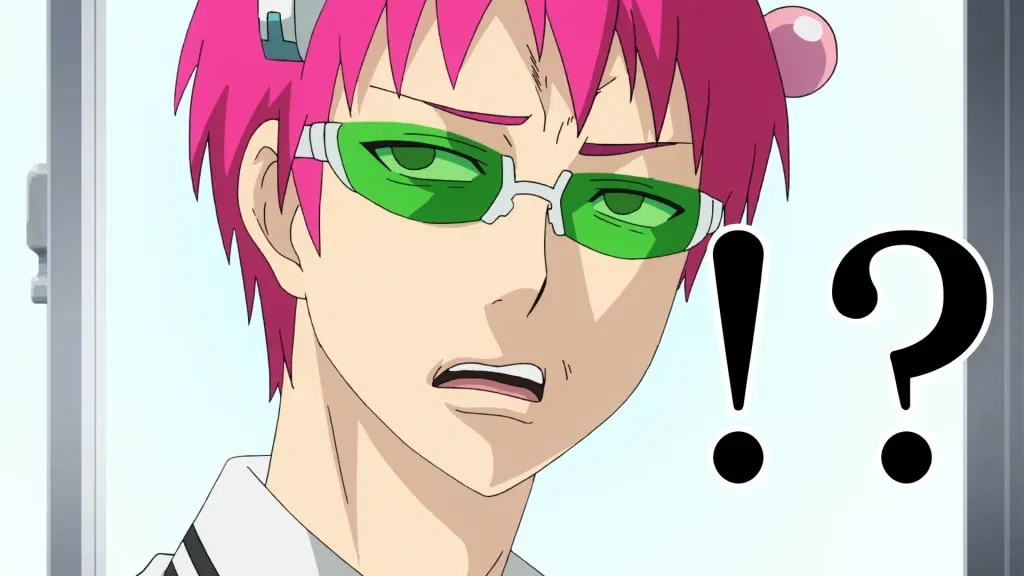 Saiki looking annoyed