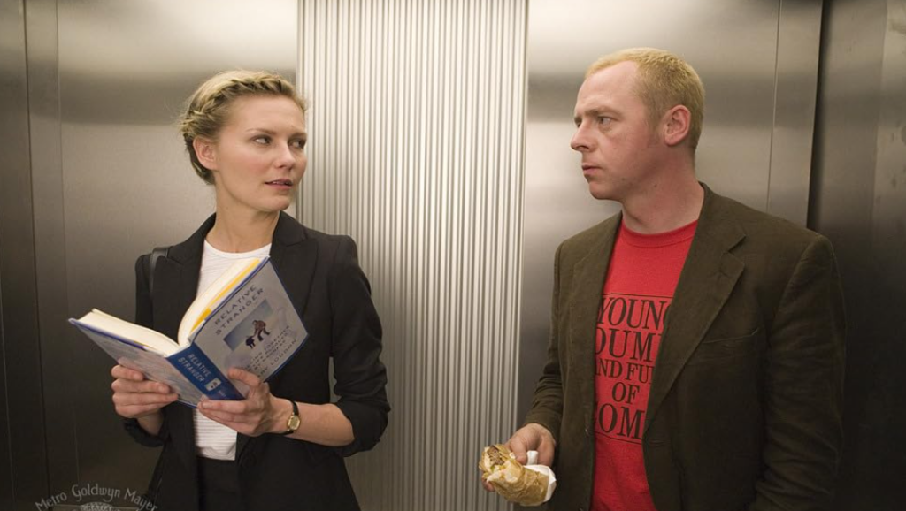 Kirsten Dunst and Simon Pegg in How to Lose Friends & Alienate People (2008)