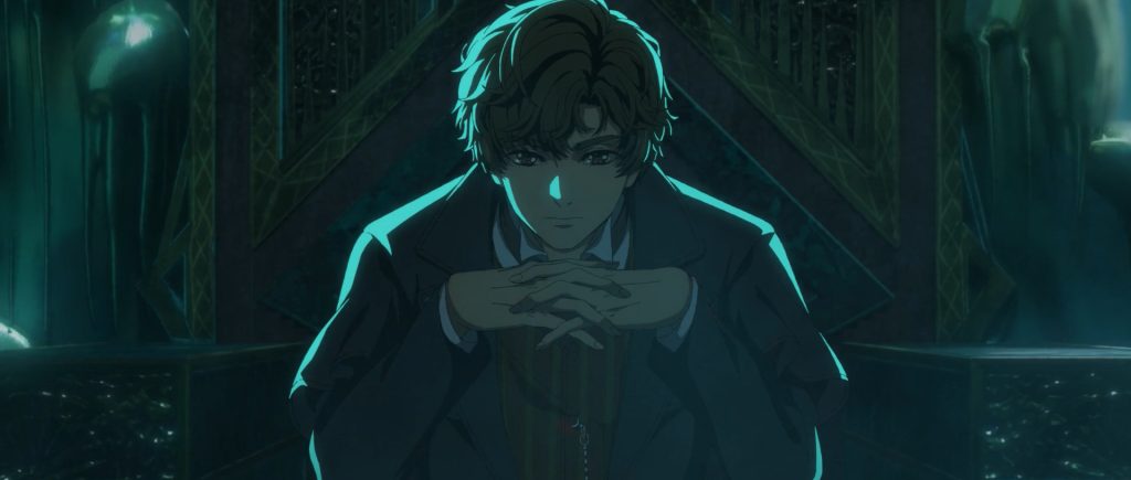 Klein Moretti acting as the fool in lord of mysteries anime