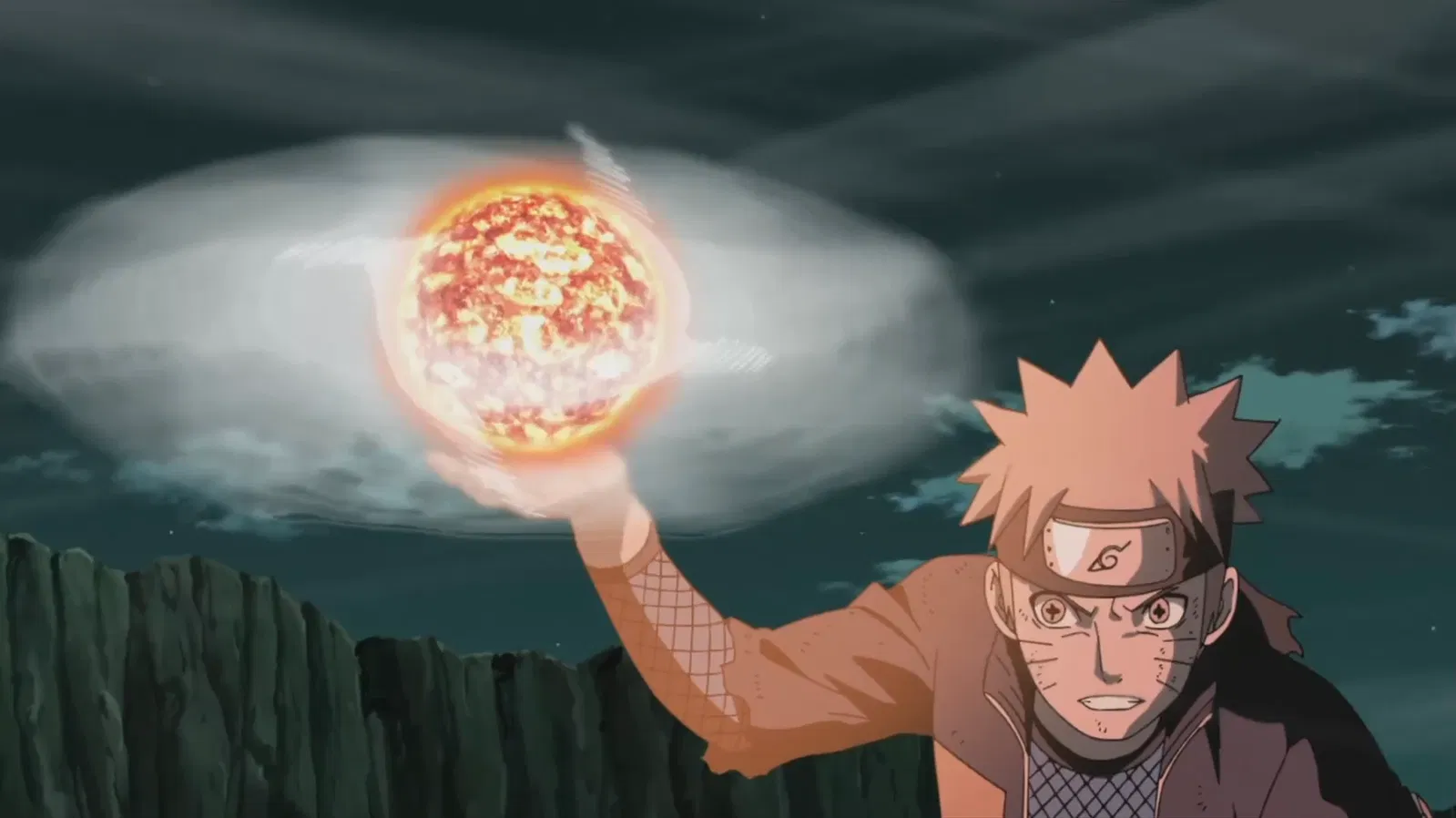 naruto uzumaki using lava release rasengan from the anime series | Credits: Studio Pierrot