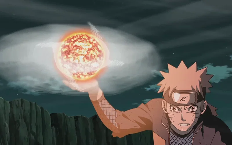 naruto uzumaki using lava release rasengan from the anime series | Credits: Studio Pierrot
