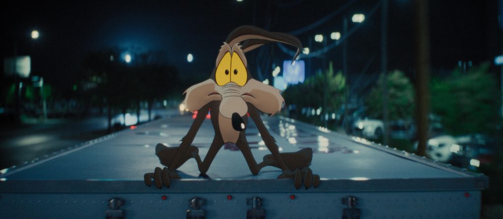 Wile E. Coyote on a truck