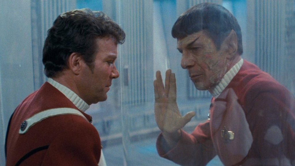 Kirk and Spock bid goodbye