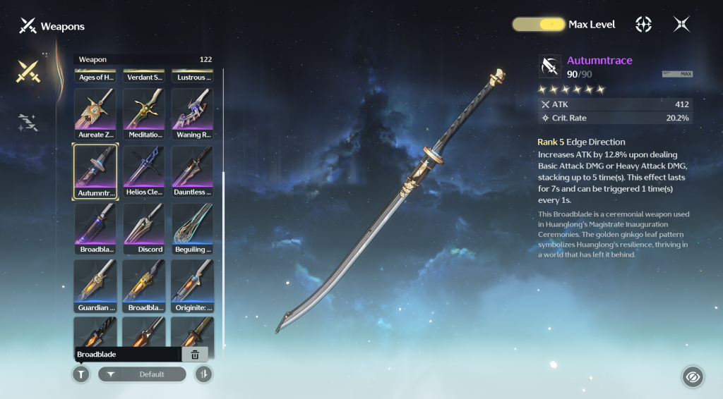 An in-game screenshot of Wuthering Waves.