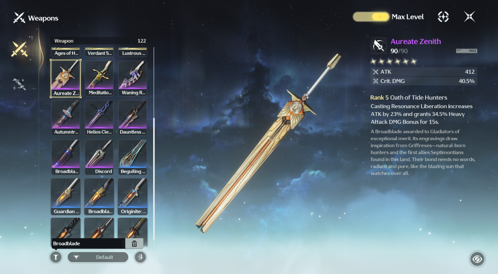 An in-game screenshot of Wuthering Waves.