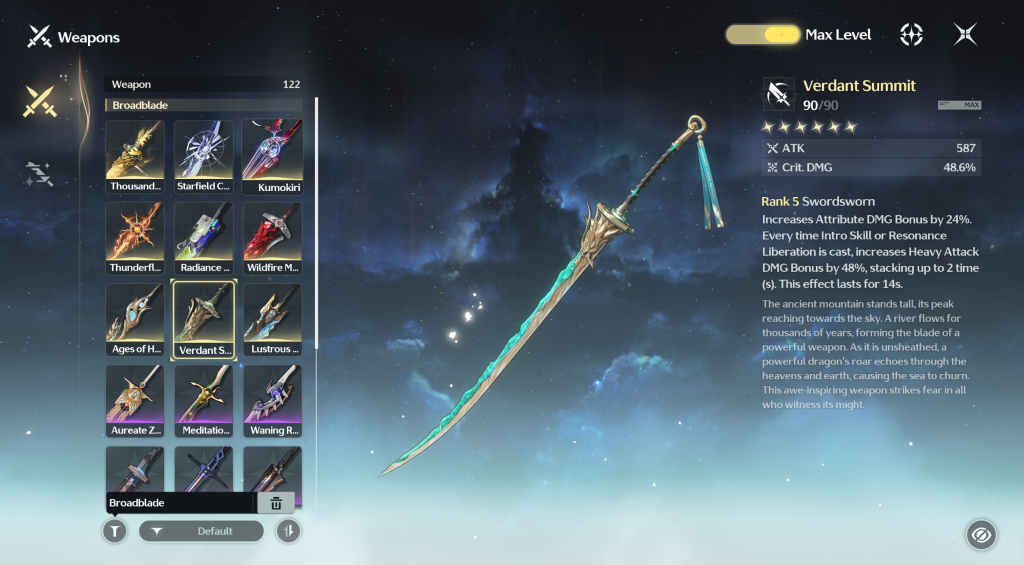 An in-game screenshot of Wuthering Waves.