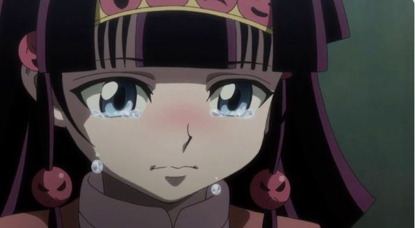 Alluka cries in hunter x hunter nanika