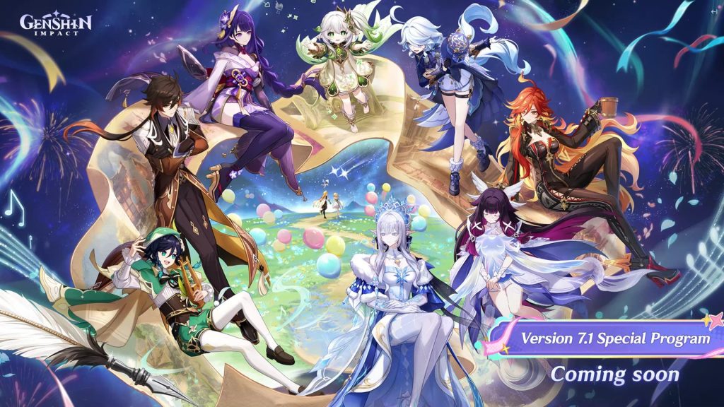 A sceeenshot from the Genshin Impact 7.1 livestream.