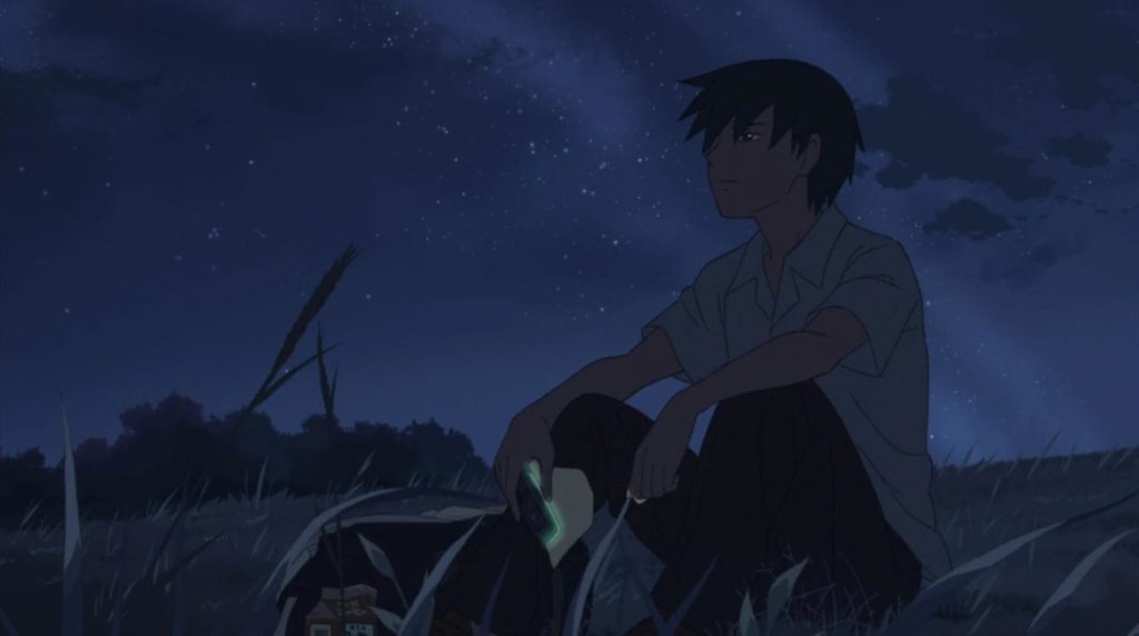 Takaki sitting alone