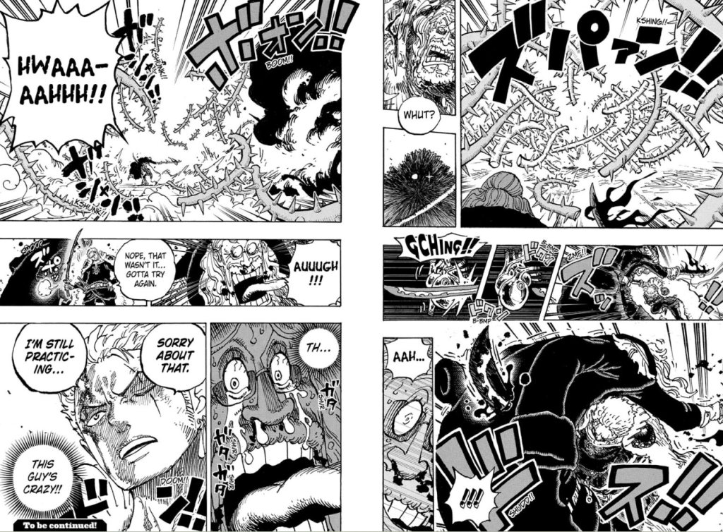 Zoro attacks Sommers in One Piece Chapter 1193. 