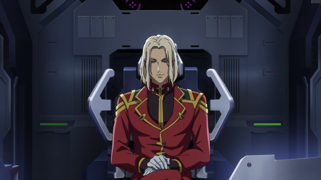 This character appears in promotional material for the upcoming anime series Mobile Suit Gundam RG XARX-ZERO.
