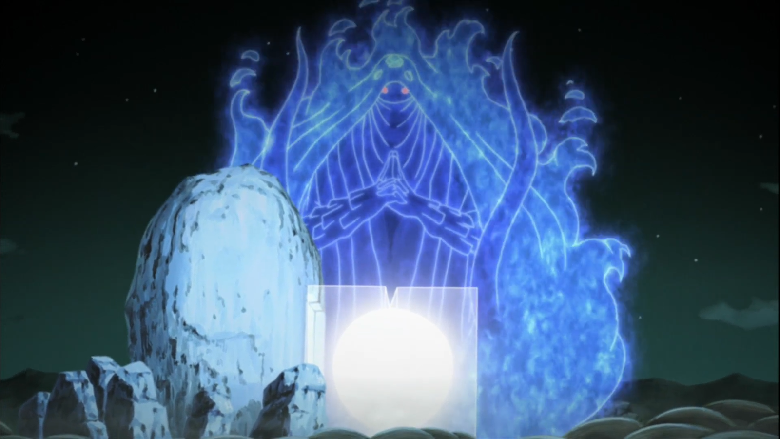 a still from naruto shippuden episode 339 showing Madara's colossal susanoo | Credits: Studio Pierrot