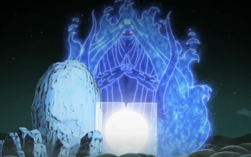 a still from naruto shippuden episode 339 showing Madara's colossal susanoo | Credits: Studio Pierrot