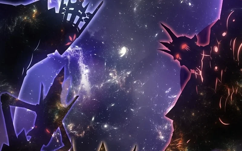 Hình ảnh này thể hiện các Itarim (Thần Ngoại Giới) trong vũ trụ Solo Leveling: Ragnarok. Họ là những thực thể vũ trụ, giống thần thánh đến từ bên ngoài vũ trụ, thuộc cùng một chủng tộc nguyên thủy với Thực Thể Tuyệt Đối.