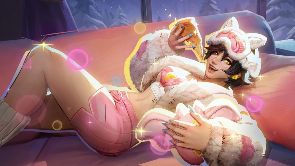 Marvel Rivals MVP animation screenshot showcasing Jubilee's Pajama Party skin, Vampy Jammies.