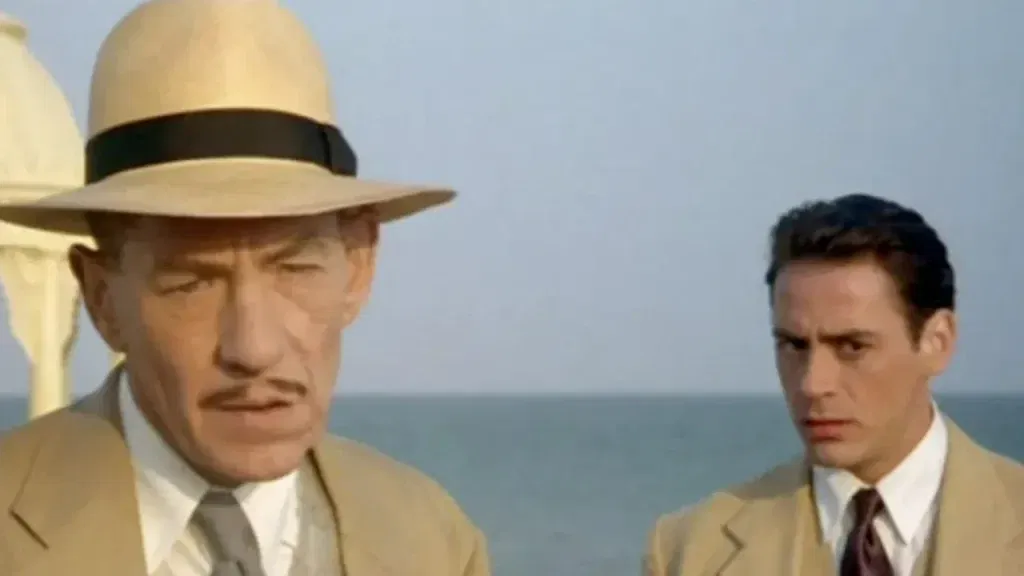 Ian McKellen and Robert Downey Jr. in Richard III