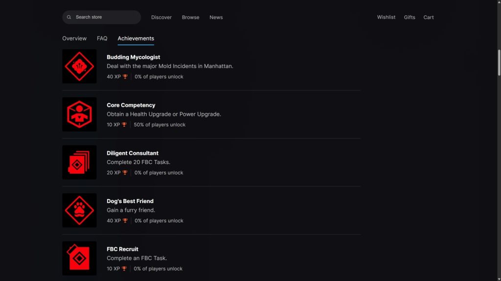 A list of the first few non-spoiler achievements in Control Resonant.