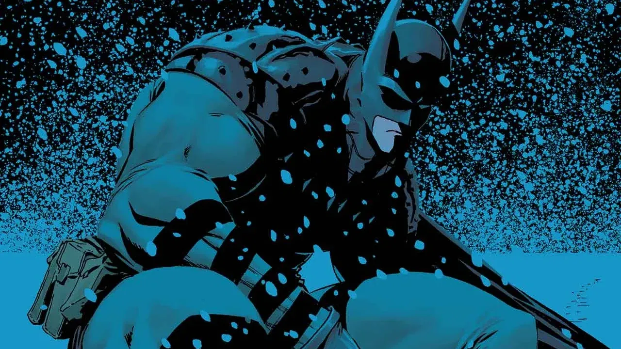 Batman reflecting in the snow in Absolute Batman #7