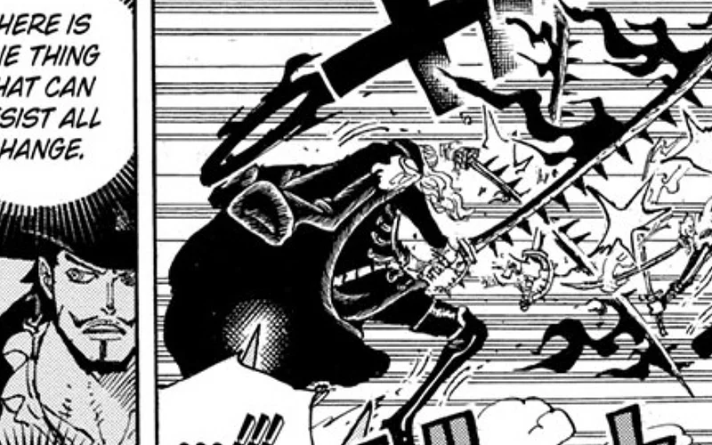 Mihawk and Zoro from One Piece Chapter 1194