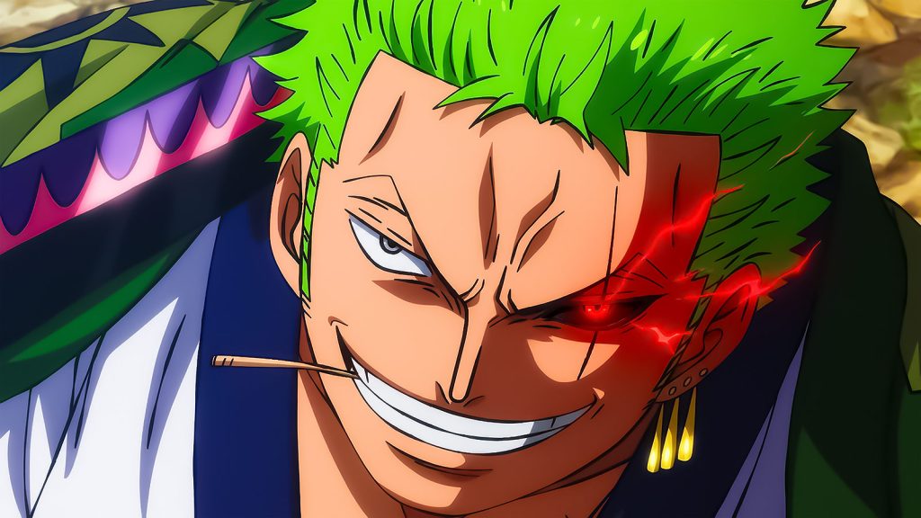 one piece zoro opens his left eye