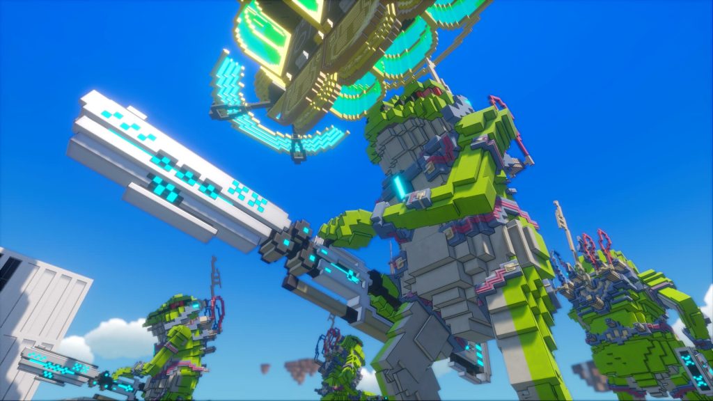 All PS Plus Monthly Free Games for October 2026 29 A scene from Earth Defense Force: World Brothers 2 showing large mecha dinosaur-like enemies holding weapons.