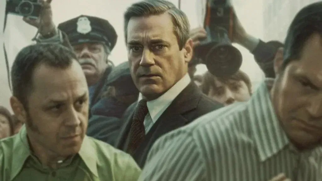 Giovanni Ribisi as Tony Kiritsis and Jon Hamm as Fred Heckman in American Hostage