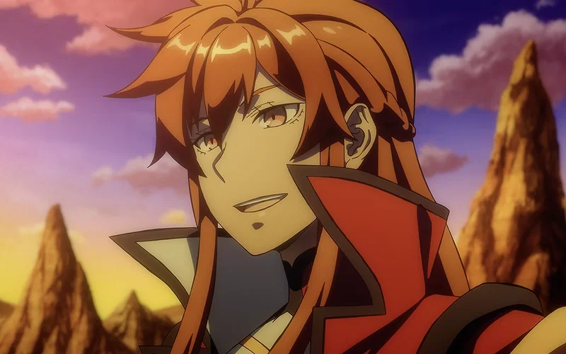 The image shows a character, Yura, from the TV anime adaptation of Overgeared (Tempest ~Item no Chikara~), directed by Ayako Kono at studio J.C.Staff.