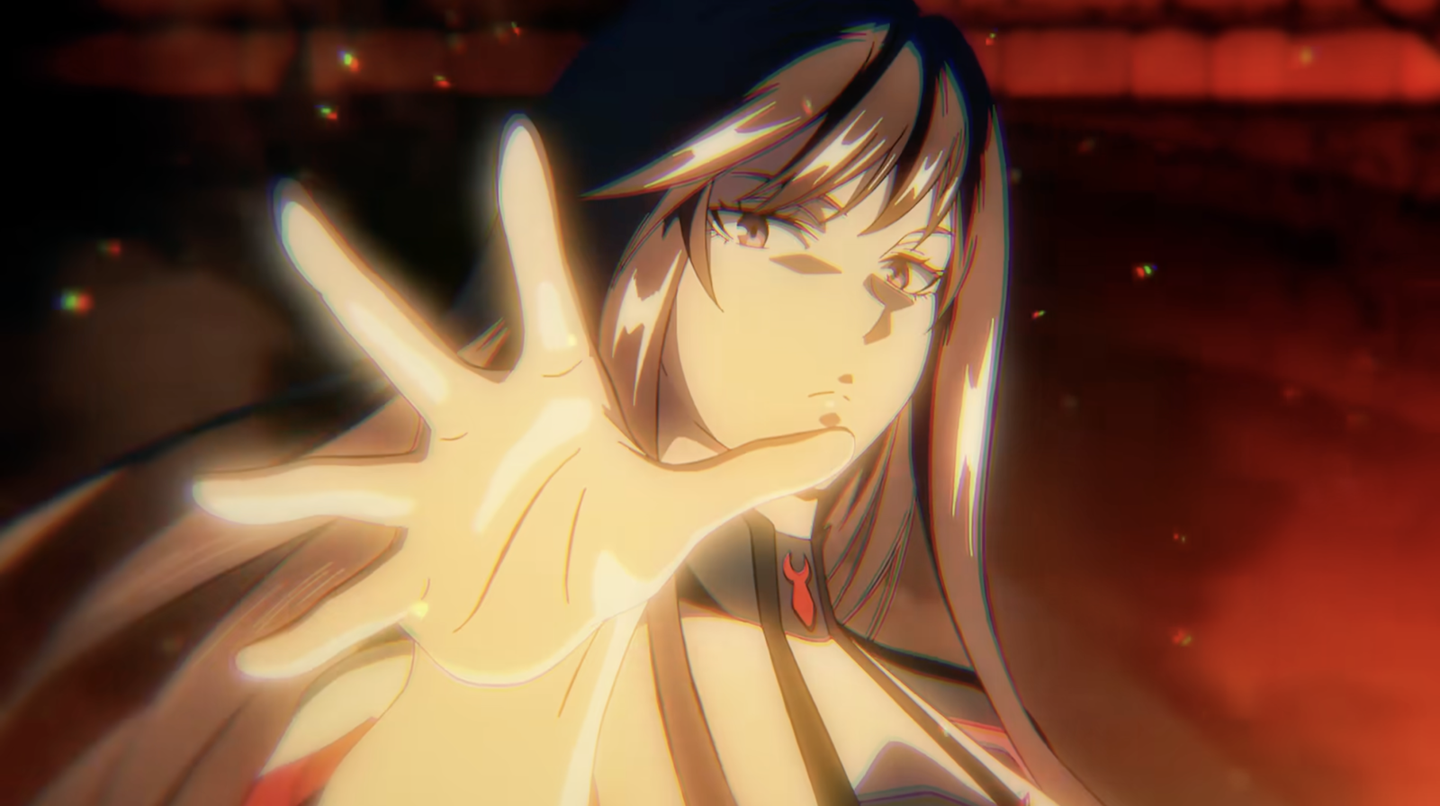 The image shows the character Yura (known as the "Blood Witch" and voiced by Asami Seto) from the upcoming TV anime adaptation of Overgeared.