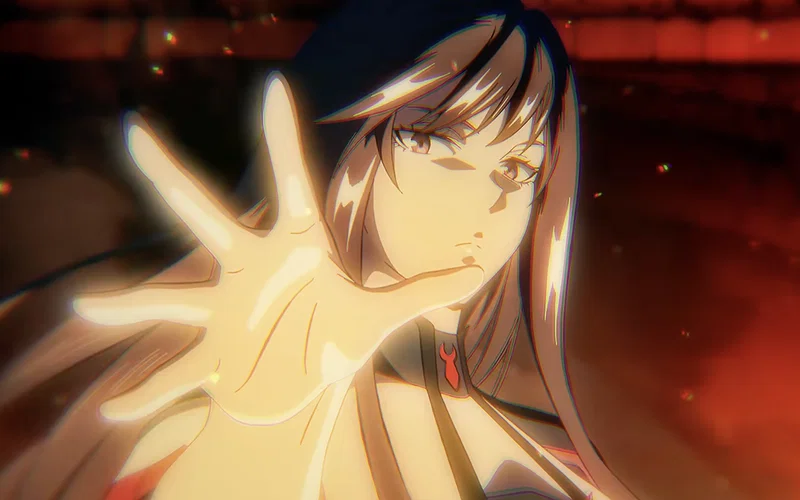 The image shows the character Yura (known as the "Blood Witch" and voiced by Asami Seto) from the upcoming TV anime adaptation of Overgeared.
