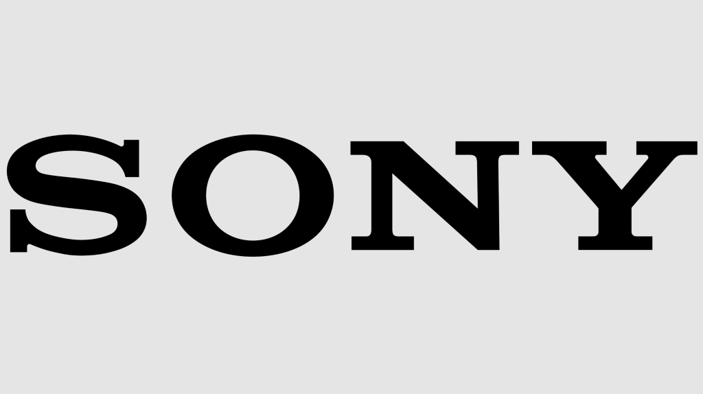 The image shows the official corporate wordmark of Sony Corporation, a Japanese multinational conglomerate known for consumer electronics, gaming (PlayStation), and entertainment.