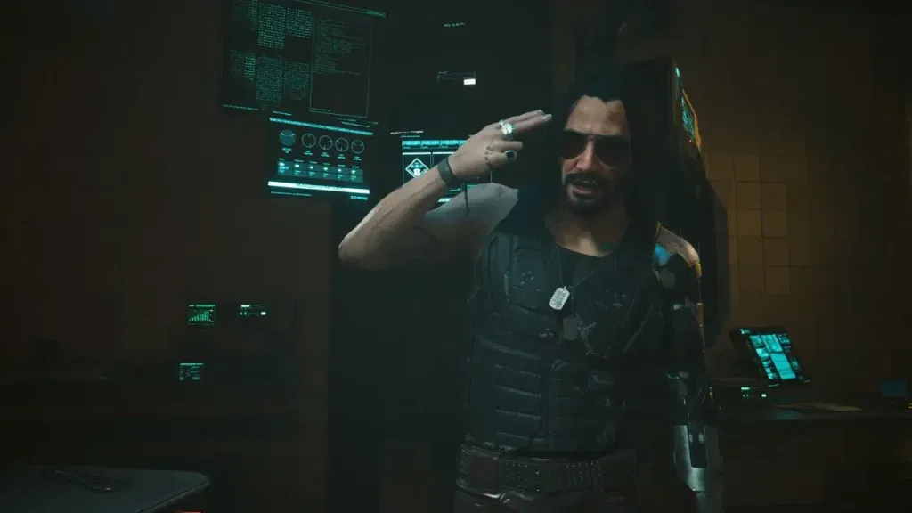 Keanu Reeves as Johnny Silverhand in Cyberpunk 2077