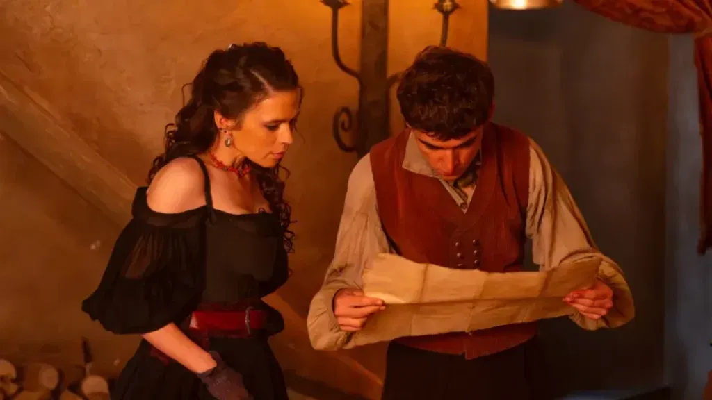 Treasure Island Episode 3 Officially Kills Off Its First Major Character 3 Hayley Atwell as Bess Hawkins and Tom Sweet as Jim Hawkins in Treasure Island
