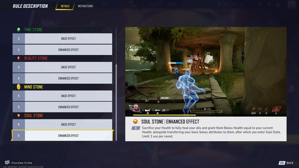 Marvel Rivals in-game screenshot showing the Soul Stone in action.