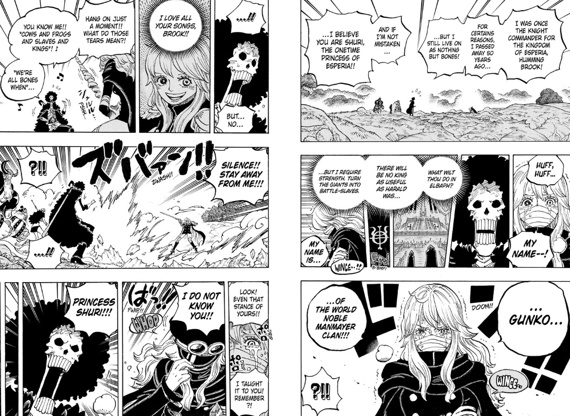 Gunko and Brook from One Piece Chapter 1195