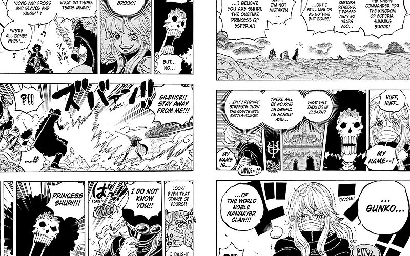 Gunko and Brook from One Piece Chapter 1195