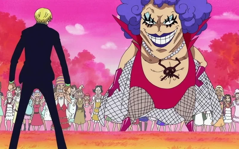 Một cảnh trích từ loạt phim hoạt hình One Piece, cho thấy Sanji và Ivankov | Nguồn: Toei Animation