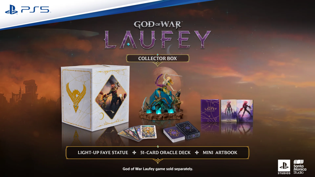 An official promo image showing the contents of the God of War Laufey Collector Box. 