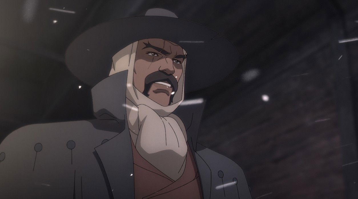 Bass Reeves from the upcoming Netflix adult animated steampunk sci-fi series Bass X Machina.