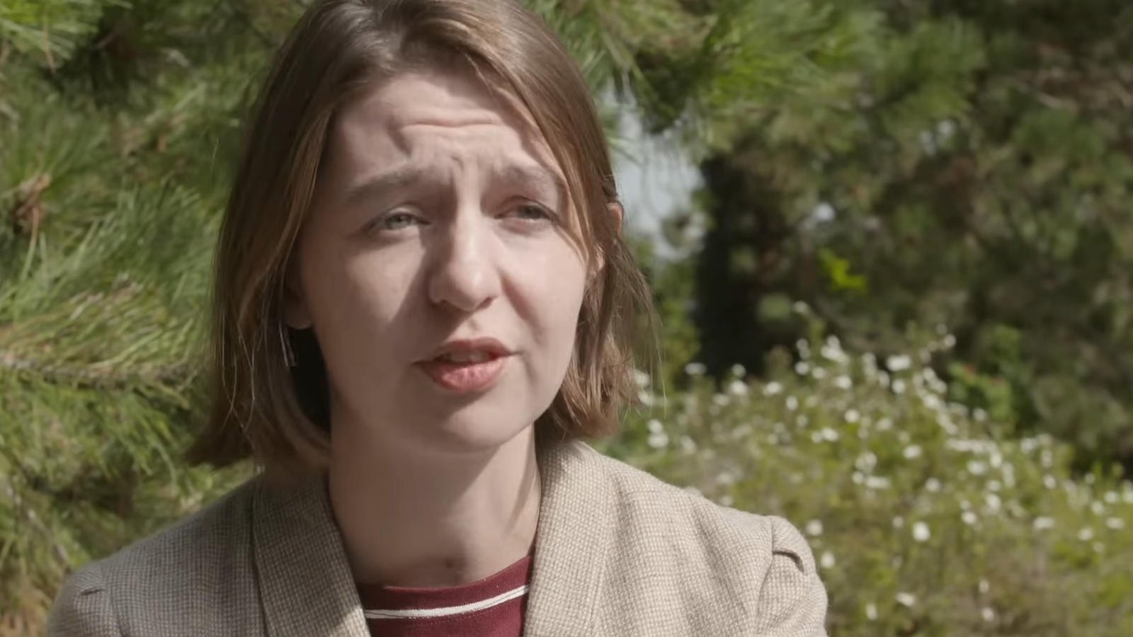 Sally Rooney speaking in an interview