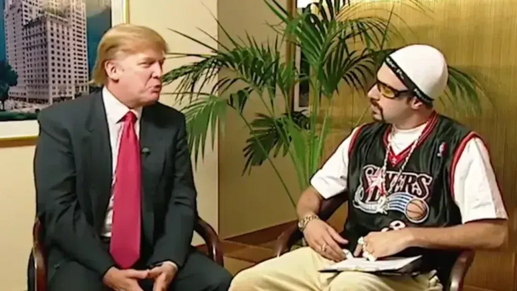Sacha Baron Cohen with Donald Trump on Da Ali G Show