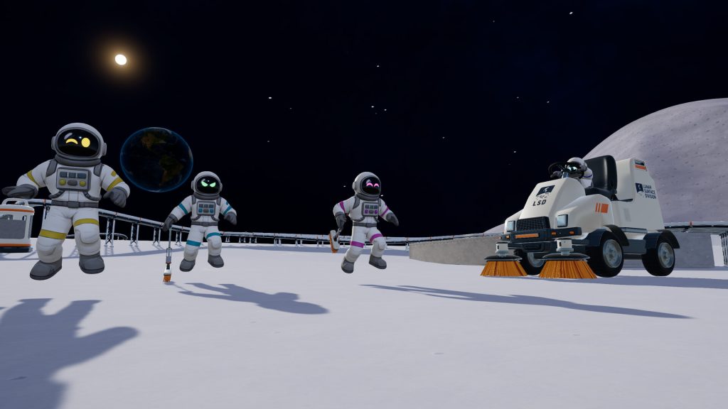 An in-game screenshot from Moon Sweepers.