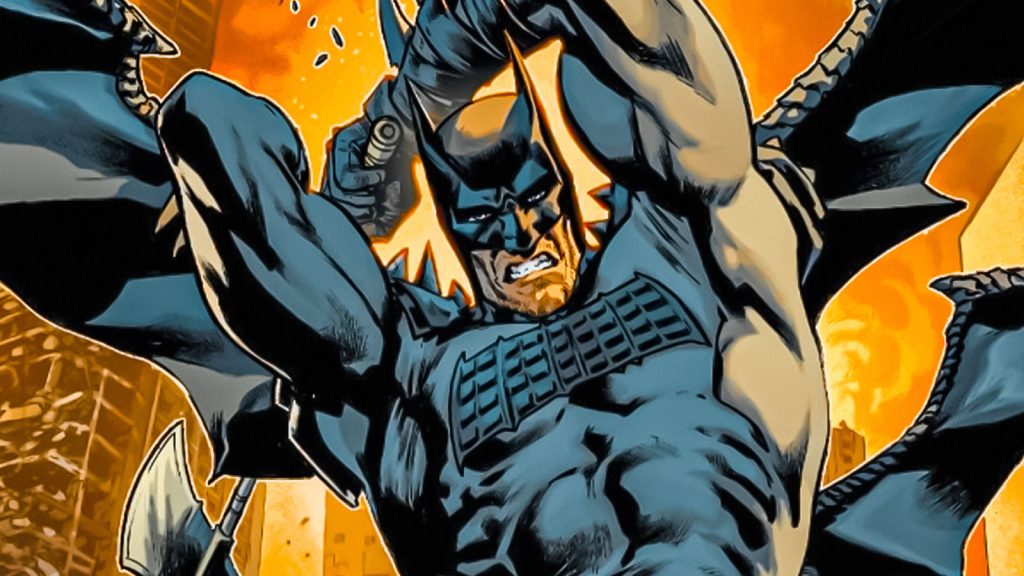 Batman holding an axe in his hands in Absolute Batman